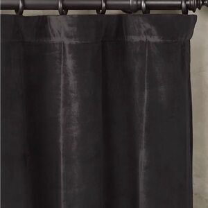 RH VINTAGE VELVET DRAPERY - ROD-POCKET-
50 x 108” - only one!  color: graphite